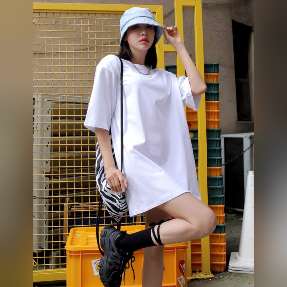 Drop Shoulder Tee Dress